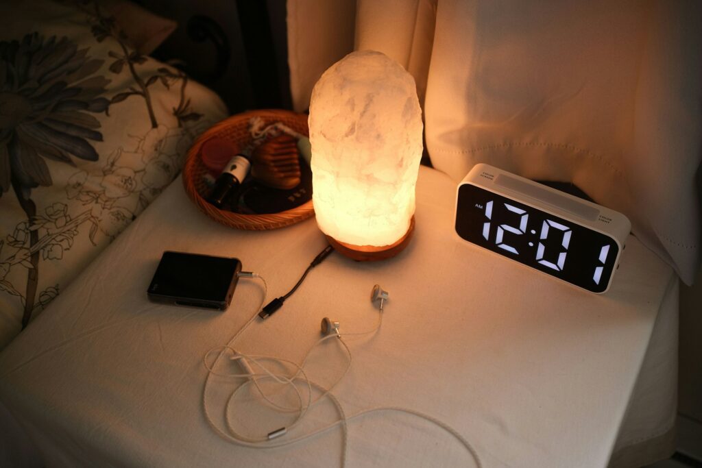 alarm clock dark bedroom night