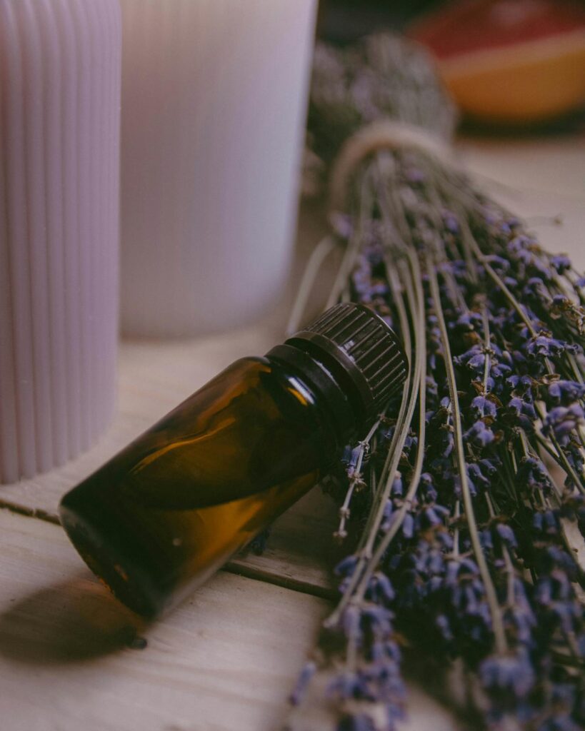 essential oil bottle lavender