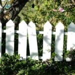 white picket fence garden sunshine